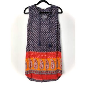 Beach Lunch Lounge Paisley Boho Sun Dress Coverup